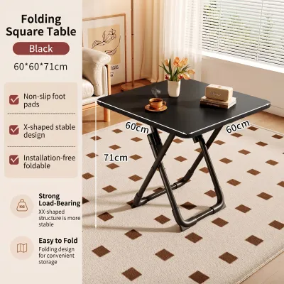 Folding Table Round Table Balcony Table Folding Table For Camping Study Table Foldable Small Family foldable dining table Nordic Coffee Table Household Negotiation Table