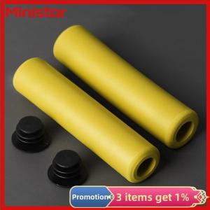 Ministar 1Pair Silicone Cycling Bicycle Grips Outdoor MTB Mountain Bike Handlebar Grips Cover Anti-slip Strong Support Grips Bike Part