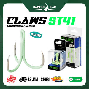 KAIL PANCING HAMMERHEAD CLAWS ST41 | TREEBLE HOOK GLOW IN THE DARK
