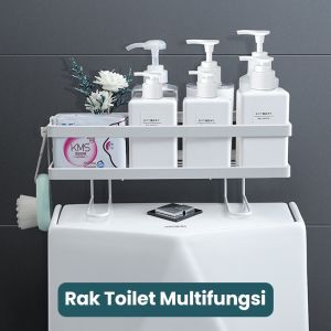 Rak Toilet Closet WC Rak Kamar Mandi Tempel Tempat Gantung Anti Karat / Rak Tempat Sabun Shampo Mandi