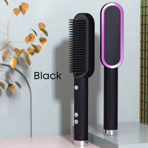 Hair straightener comb Hair Curler Hair Crimper Fast Heating Hair Straight Hair Curling Pengerinting Rambut