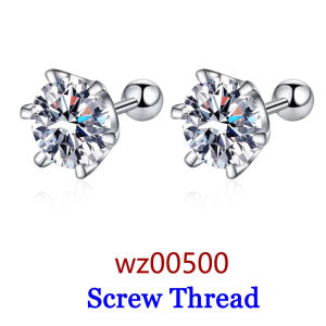 Premium 0.5-2ct Moissanite Diamond Stud Earrings for Women Orginal 925 Sterling Silver Screw Back Women Moissanite Earring 20262026