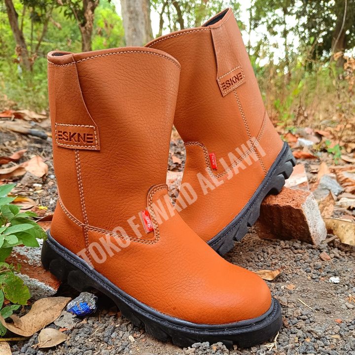 Sepatu Safety Kickers Boot Kulit Imitasi Murah Berkualitas sepatu