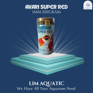 (BOTOL) AKARI SUPER RED 1 MM 100 GRAM / MAKANAN KOKI DAN KOI