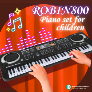 PianoKid61 - 61 Key Portable Electronic Piano Keyboard with Microphone - Ideal Teaching Gift for Beginner Boys & Girls | Digital Organ Keyboard with USB Black | Musical Instrument for Kids Ages 4-13