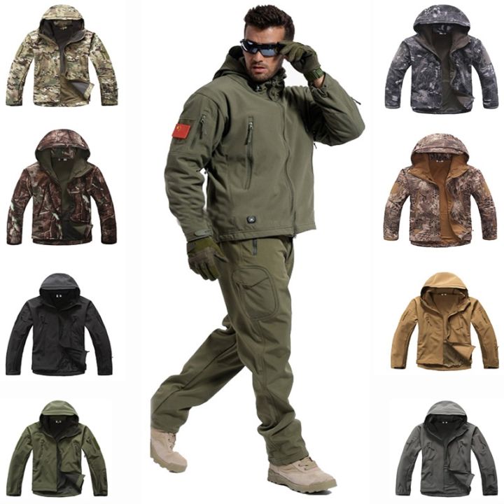 Tactical Sets Men Sharkskin Softshell TAD Jacket Or Pants Military ...