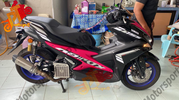 Yamaha NVX 155 Cover Set AEROX Costume Black Pink STICKER AEROX HLY Original 100%