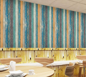 Cuộn 10 Mét Giấy Dán Tường Khổ 45cm Có Keo KS027 Ván Sọc Hiện Đại