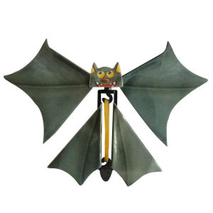 5pcs Magic Flying Bat Wind Up Toys In The Sky Bookmark Greeting Cards Rubber Band Powered Kids Props