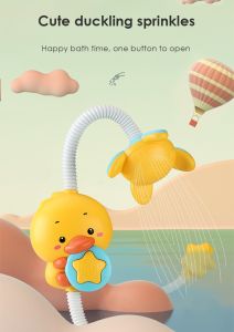 Electric duck shower toys Spray water Shower Tub bath toy Cute Duck Shower Head toy Sprinkler Electric Bathing toy
