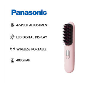 Panasonic wireless Portable Hair straightening comb Negative ions Hair Care LCD display Hair iron USB Rechargeable Curling Iron 負離子直發梳