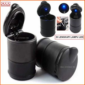 Asbak Mobil Portable Dengan Lampu LED Unik Car Organizer Bahan Plastik Tebal OK