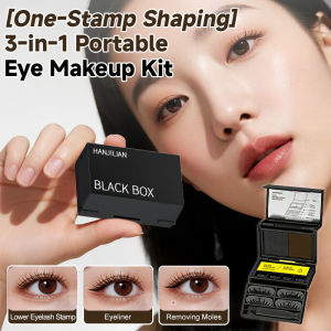 Eyeliner Pen Eye Makeup Pen Eye Makeup Tool/Three In One Eye Makeup Stamp Box/Smudge Proof Eyeliner Pen/Black Portable Travel Daily Makeup Adults Women Beauty Lovers