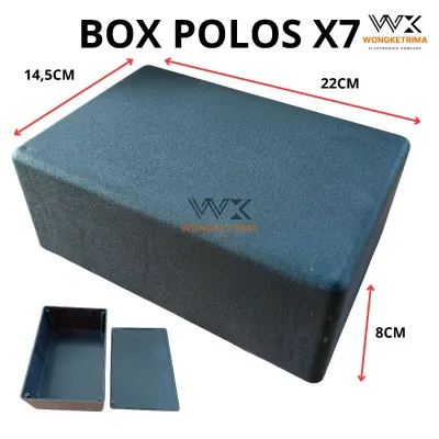 Box Polos X7 Bahan Plastik Warna Hitam Untuk Projek Elektronik