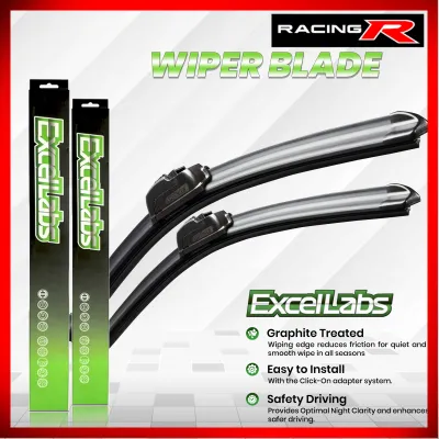 Universal Wiper Blade (Banana Type Razor Type Rear Wiper w/Adapters) High-Quality Rubber Per Piece (Car Accessories)