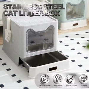 Cat Litter Box Large Full Enclosed Litter Box Cats Toilet With Drawer Spacious Enclosed Anti-Splash