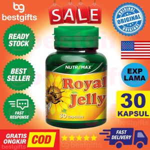 NUTRIMAX ROYAL JELLY JELY JELI VITAMIN DAYA TAHAN TUBUH ANTI STRESS AGING ENERGI STAMINA 30 KAPSUL