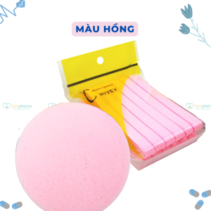 Lốc 12 miếng bọt biển rửa mặt bông nở rửa mặt dạng nén mềm mịn hàng loại 1 dùng cá nhân và các spa CN039