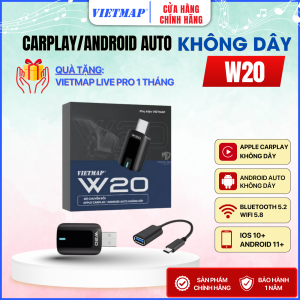 VIETMAP W20 - THIẾT BỊ CHUYỂN ĐỔI CARPLAY/ ANDROID AUTO KHÔNG DÂY
