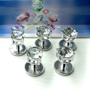 ZK Jewellery 1 Set (5pcs) Butang Baju Melayu Kristal 8mm Malay Shirt Buttons Muslimin - BT6