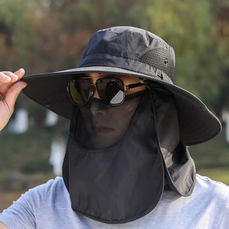 12cm Brim Summer Sun Hat Waterproof Buckets Hat UV Protection Hat