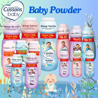 CUSSONS Baby Powder 35gr+15gr 75gr+25gr |100gr+30gr| Mild & Gentle / Soft & Smooth / Fresh & Nourish / Bedak Bayi Baby