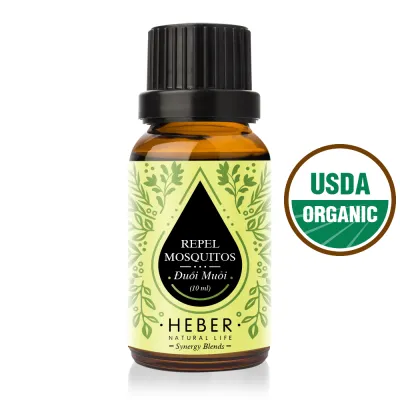 Tinh Dầu Đuổi Muỗi - Repel Mosquitos Blend Essential Oil Heber Natural Life 100% Thiên Nhiên Nguyên Chất Cao Cấp Xông Thơm Phòng