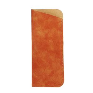 GOXBERK Rectangle PU Leather Glasses Bag Covered Velvet Lining Sunglasses Bag Small Portable Eyeglasses Holder Jewelry Packing