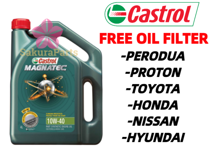 Confirm Original (FREE OIL FILTER) Castrol Magnatec 10w40 Semi
