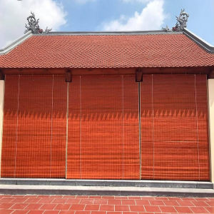 Mành  sáo trúc che mưa che nắng  rộng 3m cao 1m50x2mx25m3m chia 2 tấm Rèm trúc treo cửa sổ màn trúc che cửa đi ban công mái hiên