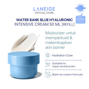 LANEIGE Water Bank Blue Hyaluronic Intensive Cream Refill 50 ml - Pelembab untuk Memperbaiki Skin Barrier Melembabkan Mengurangi Iritasi