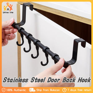 Stainless Steel Door Back Hook Bathroom Towel Rack Kitchen Rag Hanger Household Towel Storage Rack