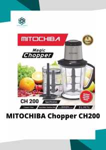 MITOCHIBA Food Magic Chopper CH 200  Penggiling / Penghalus Bumbu Blender  2L