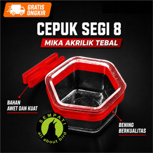 SEMPATI Cepuk Wadah Pakan Minum Burung Plastik Bulat CPPLBAJ