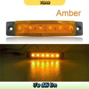 YIBAR 1 chiếc Đèn báo hiệu bên hông xe tải xe rơ-moóc đèn báo khoảng trống đèn phanh sau đèn hậu nổi bật đèn tín hiệu cảnh báo 6LED 12V 24V