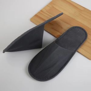 <factory direct>High Quality Dark Gray Traveling Beauty Salon Home Hotel Slipper For Adult Women And Mens