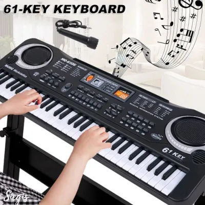 Đàn Piano 61 Phím + Tặng Kèm Sạc Và Mic Cho Bé Học đàn - Hàng Cao Cấp Bàn phím đa chức năng: Bàn phím trẻ em là 61 phím điều khiển âm lượng/nhịp độ 8 bộ gõ 6 bản demo 10 nhịp điệu 16 âm chức năng ghi và phát và chức năng chương trình
