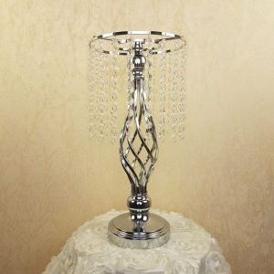 Hollow Curvy Gold / Silver Mermaid Crystal Flower Holder Centerpiece Party Decoration