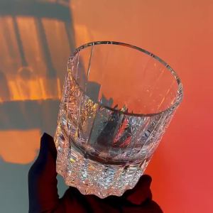 แก้ววิสกี้ราคาแพง แก้วไวน์คริสตัลลายคาไลโดสโคปที่สดใส แก้วชิวา XO แก้ววิสกี้แกะสลักเพชร