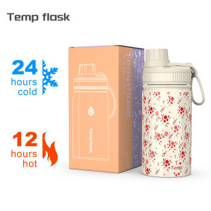 TempFlask 12 oz Cangkir Anak+Cangkir Termos Cangkir air Cangkir air baja Stainless Steel 304 Kelas Makanan Kue Portable Untuk Siswa Sekolah Dasar