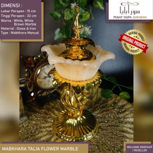 Mabkhara /Tempat Dupa Classic/Bunga/Glass Luxury/Premium/Prapen/Kaca Tebal/Import