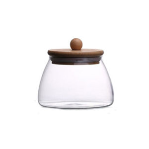 500ml/1000ml Toples Kaca Tutup Bambu Penyimpanan Makanan Kedap Udara Tempat Penyimpanan Makanan Snack Bumbu Kopi Dapur Serbaguna Kedap Udara Glass Storage Jar