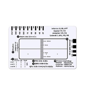 ECG 7 Step Ruler Portable ECG/EKG EKG Calipers Interpretation Ecg/Ekg Reference Guide