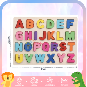 Puzzle Kayu Chunky Landscape Mainan Edukasi Belajar Angka Huruf Shapes