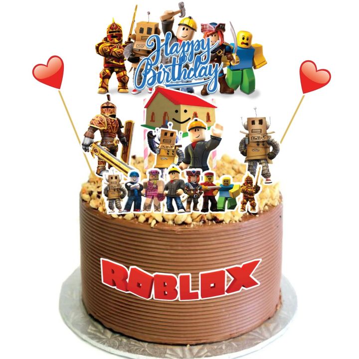 ROBLOX High Quality Paper Cake Topper Kek Cake Decor Cupcake Topper ...