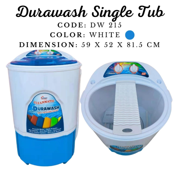 [ON HAND] 215 DURAWASH 8.5KG SINGLE TUB/ WASHING MACHINE | Lazada PH