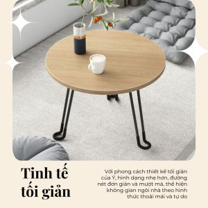 BÀN TRÒN GẤP GỌN 3 IN 1 DÙNG LÀM BÀN TRÀ BÀN ĂN BÀN HỌC KHÔNG DÙNG GẤP GỌN VÔ CÙNG TIỆN LỢI