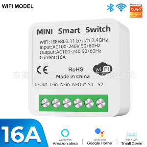 Smart WiFi Switch Module Wireless Remote Control DIY Timer Relay Compatible with Alexa and Home for Home Automation