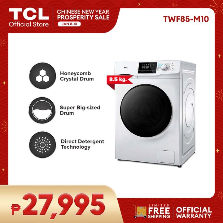 TCL 8.5KG Front Load Fully Automatic Inverter Washing Machine with ...