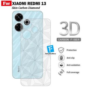 Skin Carbon Redmi 13 4G Garskin Diamond Pelindung Belakang Handphone